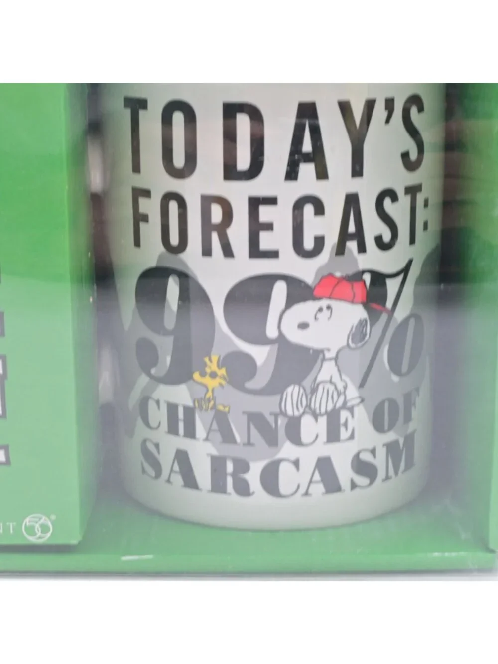 Department 56 Peanuts Snoopy 99% Chance of Sarcasm Mug Coffee Cup Boxed New